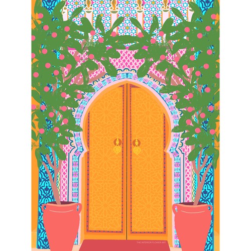 Moroccan door bright - door,