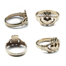 9ct Gold Claddagh Rings Yellow
