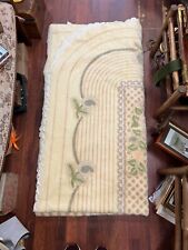 Vintage XL Soft Cwtchy Floral Patterned Bed Top Throw In Pastel Colours Such