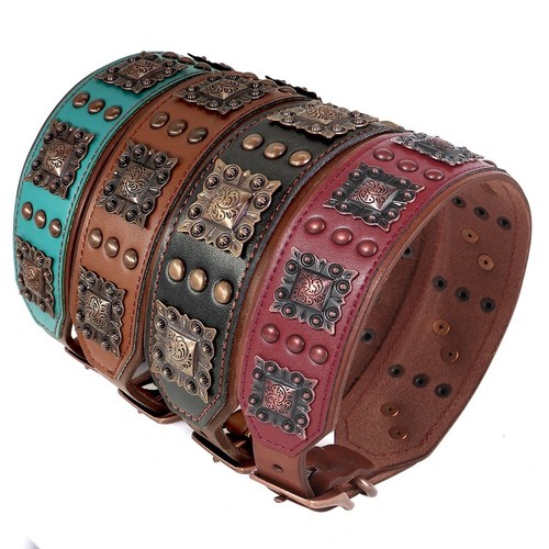 Wide luxury leather - wide, studded