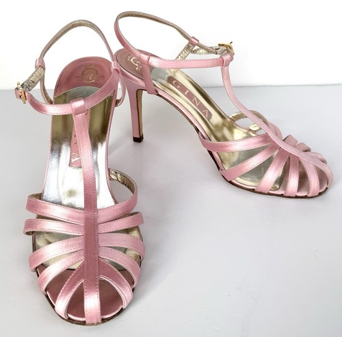 Gina pink satin - t, strapy