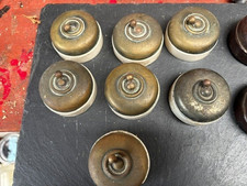 Vintage, 7 Brass and Ceramic