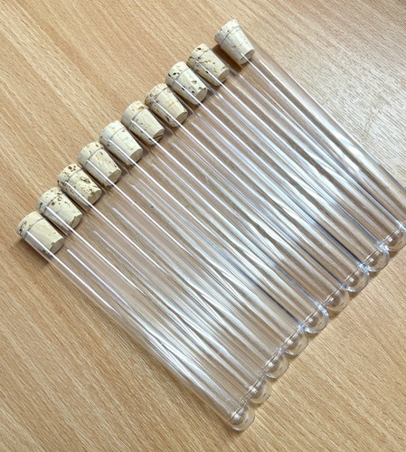 Plastic test tube - with, cork