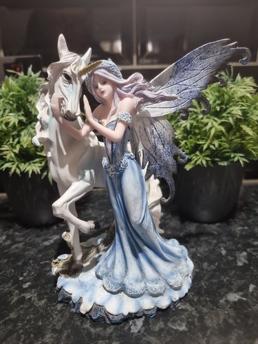 Ice fairy and unicorn ornate - fairy,