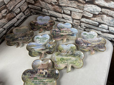 FRANKLIN MINT IRISH BLESSING SHAMROCK PLATE COLLECTION X7 HILARY SCOFFIELD
