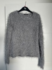 Asda Sparkly Grey Jumper Size 8