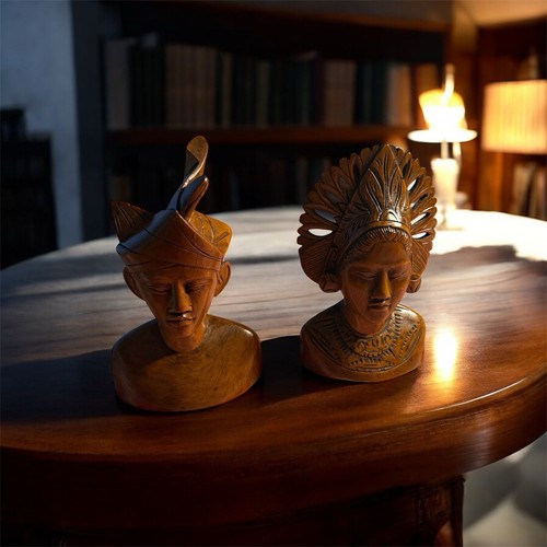 Vintage balinese carved wooden - balinese,