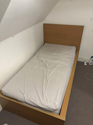 Ikea malm single bed - , with