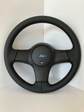 Genuine Ford Sierra RS Cosworth 4x4 Steering Wheel  Re-trimmed Black Leather
