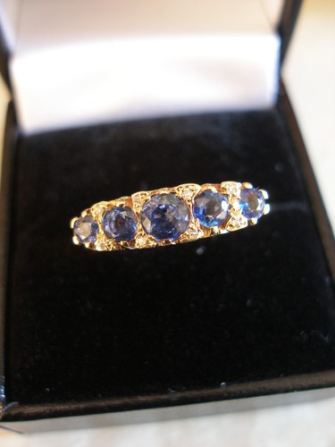 18ct yellow gold sapphire - sapphire, &