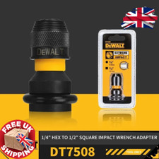 DEWALT DT7508 Impact Wrench to Driver Attachment 1/2" to 1/4" Hex Adaptor"