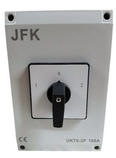 100 AMP GENERATOR CHANGEOVER SWITCH  3 POSITION 2 POLE IP65 SINGLE PHASE