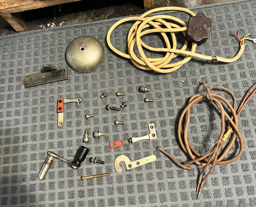 Antique phone parts lot - antique,