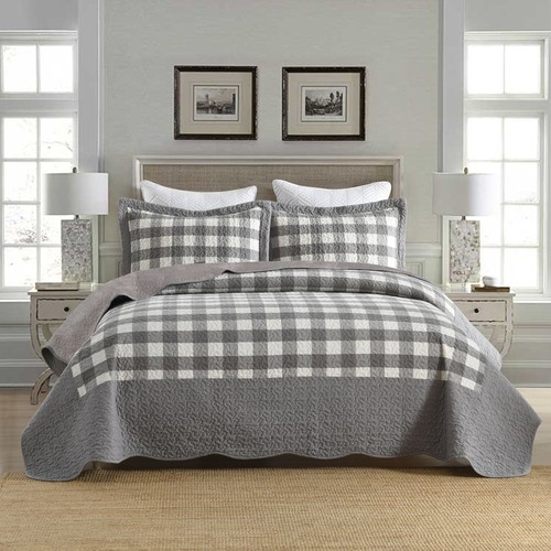 Pcs quilted bedspread set - 3,