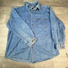 Carhartt Blue Denim Shirt Men's Size XL