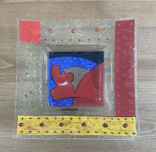 Govinder A25605 Enesco Silk Road Decorative Glass Dish Plate Art Homeware