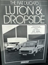 The Fiat Ducato Dropside & Luton Van Car Sales Info Brochure Frameable 1984