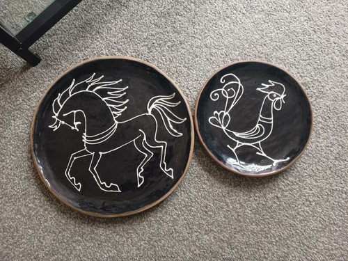 Clay display plates - plates, with