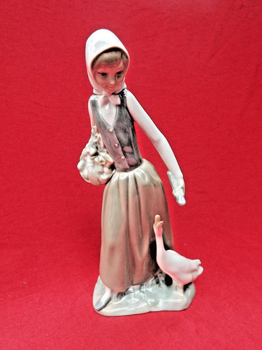 Lladro nao girl with duck - lladro,
