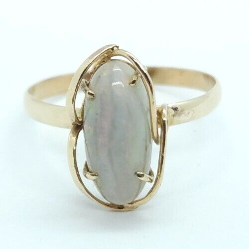 9ct gold cabochon - 9ct, opal