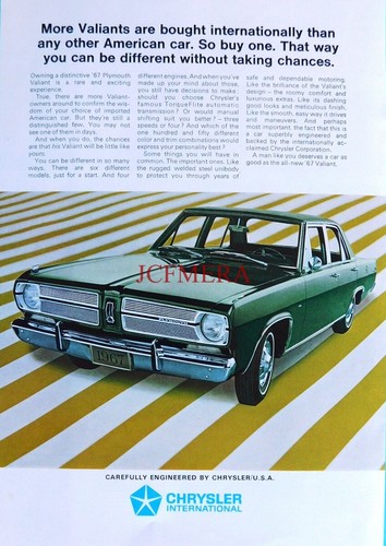 Plymouth valiant door car - 'valiant', 4-door