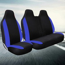 Fits Mercedes Sprinter Mercedes Vito Deluxe Blue Racing Van Seat Cover Set 2+1