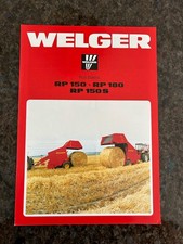 Welger Roll Balers Leaflet.. 1980s Retro Farming Tractor Claas MF NH Round Bale