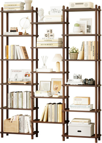 Wooden triple wide bookshelf - triple,