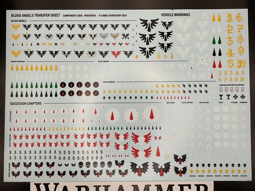 Blood angels transfer sheet - angels,