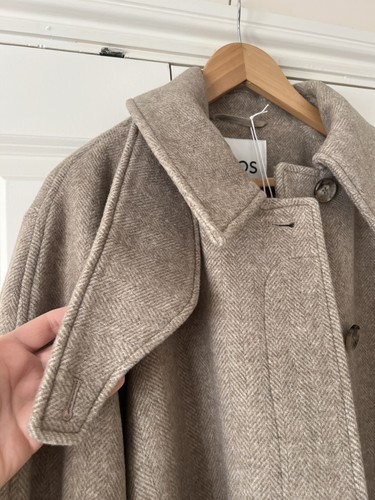 Cos herringbone funnel neck - herringbone,