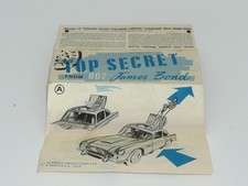 Corgi 261 James Bond 007 Aston Martin DB5  "original vintage INSTRUCTIONS only *