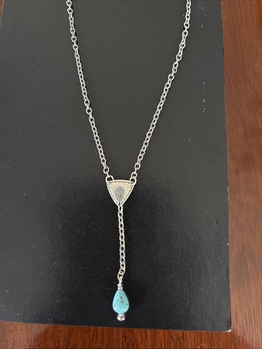 Turquoise and silver - silver, genuine