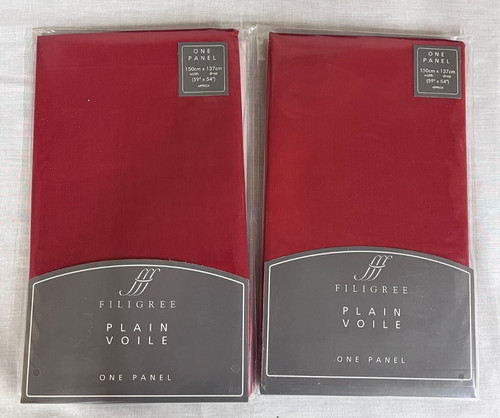 Filigree plain voile - filigree, pair