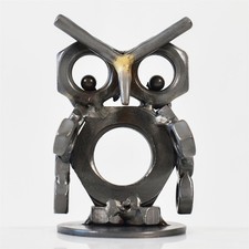 Baby Owl Scrap Metal Art