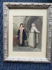 Pre-Raphaelite  Watercolour Painting -R Warren Beautifully Painted 