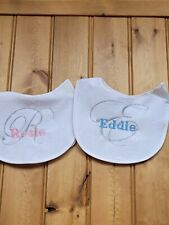 Personalised embroidered Baby bib Letter And Name any colour