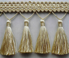 Luxury Two Tone Tassel Fringe Decorative Braid Furnishing Trimming All Colours