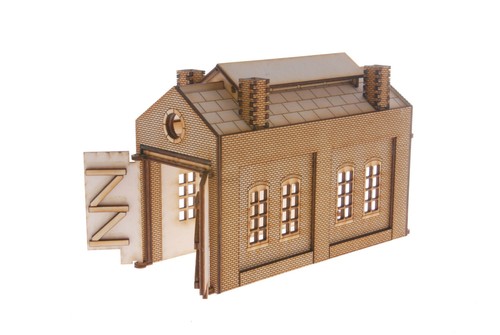 Es006 single track engine shed - single,