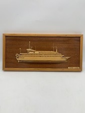 Vintage Nautical Plaque Half Hull Renaissance Ship Model Boat