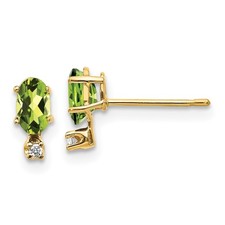 14k Diamond and 5x3 Oval