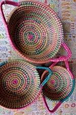 Hand Woven Baskets Set of