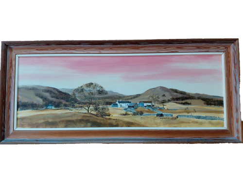 1970 large framed oil - 1970,