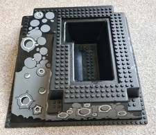 Lego Space Raised Black 3D Baseplate With Ramp Blacktron subtheme
