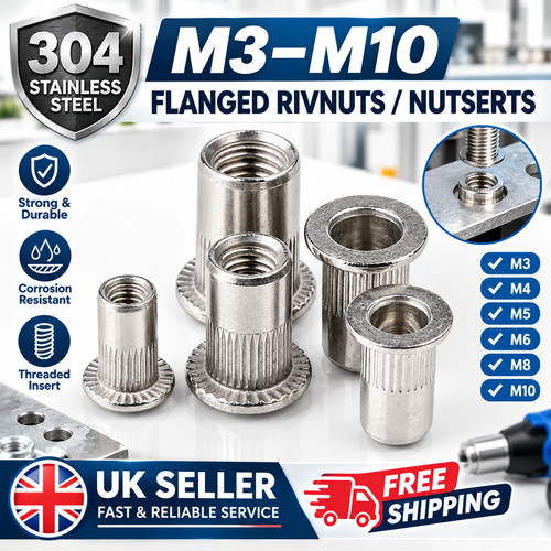 M10 stainless steel rivnuts - stainless,