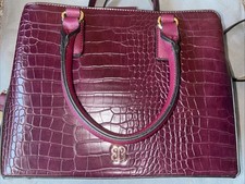Bessie London Textured Purple / Burgundy  Tote Bag handbag - New