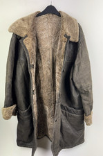 REAL SHEEPSKIN SHEARLING COAT UK Size 16 (US 12) Women`s Vintage Winter Jacket