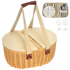 Outsunny Wicker Picnic Basket