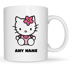 Hello Kitty Personalised Mug, Sister, Daughter, Any Name, Birthday, Gift Cup