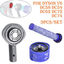 For Dyson V6 DC58 DC59 DC61 Motor Rear Cover + Rear HEPA Filter + Pre Filter Kit