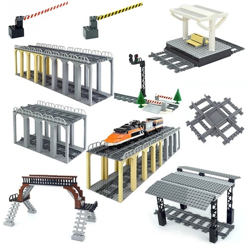 City train track building - city,